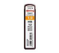 rOtring Mines pour porte-mines Tikky Hi-Polymer 1,0 mm HB – étui de 12 mines