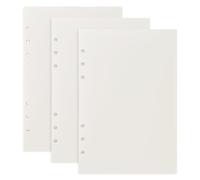 Recharge de Papier A5, 3 Paquets 6 Trous Recharge Ligné Papier, Reliure à 6 Trous Papier de Recharge, Pointillé Ligné Vierge de Recharge Papier pour Carnets Planificateur de Notes (Vide)