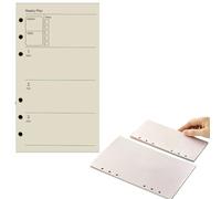 Recharge de papier A6, 480 pages/240 feuilles, 6 trous perforés, papier ligné, planificateur d'agenda, recharges pour notes, réunion, carnet de voyage (plan hebdomadaire).