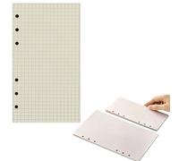 Recharge de papier A6, 800 pages/400 feuilles 6 trous perforés Insérer du papier ligné ligné, Inserts de planificateur d'agenda Recharges pour notes Réunion Dossier de voyage (grille)