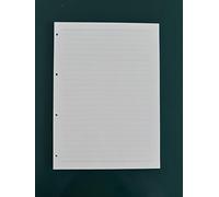 Recharge de papier ligné format A4, 135 feuilles de classeur à anneaux 29 x 21 cm, 100 g/m² avec 4 trous, parfait pour l'école, le bureau et les études
