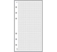Recharge de papier quadrillé de taille personnelle 1/10", dimensionnée et perforée pour carnet personnel Filofax (9,4 x 17,1 cm)