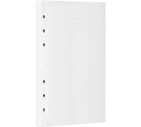 Recharge de papier vierge A6, 100 feuilles/200 pages de papier à feuilles mobiles pour classeurs personnels Filofax, 6 trous perforés, pages blanches vierges 100 g/m², 9,5 x 17,5 cm