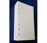 Recharge de rechange Personal 200 feuilles blanches (400 côtés) papier épais 120 g/m² - 95 x 171 mm - pour agenda avec 6 anneaux format A6 personnel compact