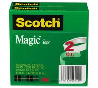 Recharge de ruban adh sif magique Scotch 8102P3472, 3/4 po x 2592 po, noyau de 3 po, 2/paquet