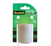 Recharge de ruban adhésif 3M Scotch Magic avec 1 rouleau de 19 mm x 25 m x12 morceau