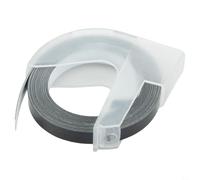Recharge de ruban d'étiqueteuse 6 mm x Cartouche de gaufrage multicolore pour Motex pour système d'étiquetage de bureau compatible DYMO (Noir)