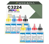 Recharge De Toner Universelle Poudre de Toner Noir Cyan Magenta Jaune Compatible pour Lexmark C3224 C3226 C3210K0 C3210C0 C3210M0 C3210Y0 Toner pour C3224dw C3326dw C3426dw MC3224adwe,8 Pack