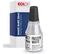 COLOP Recharge d'encre pour encreur MAKE - 25 ml - Blanc givré
