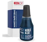 Recharge d'encre COLOP pour tampons encreurs MAKE | 25ml | Noble Blue | Encre à base d'eau dotée d'une pointe d'application pratique, idéale pour recharger facilement les tampons encreurs.