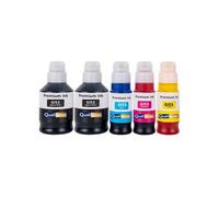 Recharge d'encre compatible pour Canon GI-53BK GI-53C GI-53M GI-53Y GI-53GY Pack de 5 Multicolore Haute capacité 3800 pages