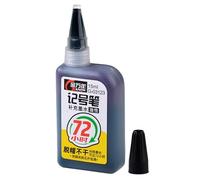 Recharge d'encre de marqueur permanent - 72 heures - Super couleur - Encre à base d'huile pour un marquage durable - Encres multicolores imperméables pour le travail du bois, l'utilisation