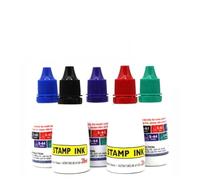 Recharge d'encre de tampon auto-encreur 25 cc - Bouteille à base d'eau pour daters de bureau et tampons encreurs - Application lisse avec pointe contrôlée, disponible en noir, bleu, rouge (noir)