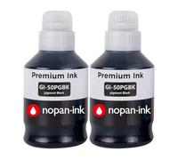 Recharge d'encre GI-50 GI-51 GI-40 GI-41 compatible pour Canon Noir Pack 2 135 ml 3386C001 4529C001 3385C001 4528C001