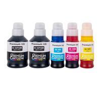 Recharge d'encre GI-50 GI-51 GI-40 GI-41 compatible pour Canon Pack 5 Noirs et Couleurs Haute capacité