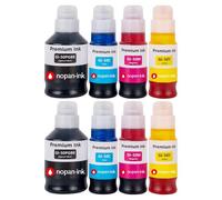 Recharge d'encre GI-50 GI-51 GI-40 GI-41 compatible pour Canon Pack 8 Noirs et Couleurs Haute capacité