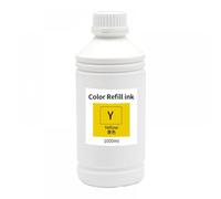 Recharge d'encre par Sublimation de 1000ml, Compatible avec l'imprimante L1800, Kit de transfert de chaleur, Compatible avec utilisation à la presse sur tasse, T-Shirt et autres tissus(1000ML Y)