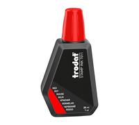 Trodat 7011, flacon d'encre rouge pour la recharge des tampons ou des roulements, 28 ml, encre à base d'eau pour tamponner les documents, empreintes propres et nettes, bouchon refermable