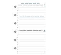 Recharge Exacompta Collection Exatime 14 2 jours par page 2026 Blanc Blanc G