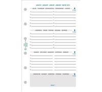 Recharge Exatime 14 semainier millésimé - EXACOMPTA - 126x81 mm - Blanc