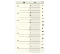 Recharge Exatime 17 - EXACOMPTA - Répertoire alphabétique indexé - 16 feuillets - 170x92 mm - Beige