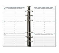 Recharge Exatime 17 - Septembre à Décembre - 1 semaine sur 2 pages horizontales - Blanc