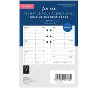 Recharge - FILOFAX - Semaine sur 2 pages - Format Pocket - Blanc - Académique