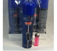 SILVER MATCH Recharge de Gaz 300 ML pour Briquet et Chalumeau de Cuisine, Gaz Butane Premium Pur, 5 Embouts, Compatible Briquet Classique, Tempête, Chalumeau, Allume-Tout, 40673319