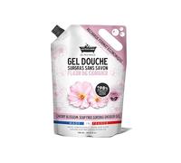Recharge Gel Douche Fleur de Cerisier 900ml Les Petits Bains de Provence - Gel Douche surgras sans savon, +98% ingrédients naturels, pour mains, corps et cheveux, recyclable