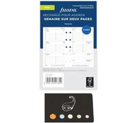 Recharge Mini Civile 2027 Horizontale Français 1 Semaine Sur 2 Pages Compatible Avec Filofax + 1 Index Adhésif Blumie (Mini, Blanc) 68112