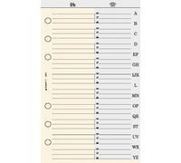 Recharge Organiseur Exatime 17 Répertoire Alphabétique Indexé 16 Feuillets