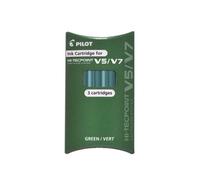 Recharge pilot roller v5 et v7 niveau encre liquide visible écologique régulateur débit coloris vert set de 3 unités