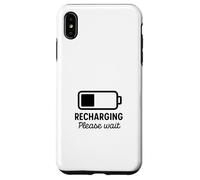 Recharge Please Wait Design Humour Batterie Faible Coque pour iPhone XS Max