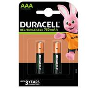 Duracell Lot de 2 piles rechargeables AAA (LR03)