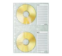 DURABLE Pochette classeur CD/DVD 522219 - 4 CD/DVD/Blu-ray - polypropylène transparent - 5 pc(s)