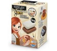 Recharge poterie 1 kg terre blanche et marron - pour buki professionnal studio - pain d'argile - kit creatif potier enfant et carte