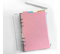 Recharge pour 8.5 pouces A5 couverture 6 trous anneau rond voir classeur dossier(A5 Divider Vertical Colored Paper, 1 Package)