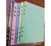 Recharge pour agenda A5 avec 6 anneaux 14 x 20 cm (200 feuilles colorées)