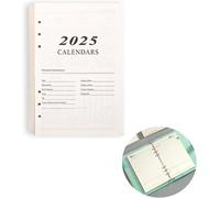 Recharge Pour Agenda Journalier 2025,176 Feuilles A5 Refill Papier Ligne Agenda Journalier Daily Planner Refills Recharge Organiseur Semainier Planning Pour Cahier,Journal Intime,Vroquis,Peinture