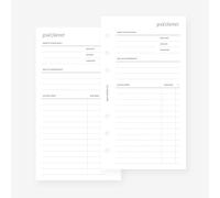 Recharge pour agenda personnel Filofax Personal, LV MM taille 6 anneaux, 3,75 x 6,75