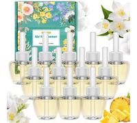 Recharge Pour Diffuseurs D'ambiance Parfum De Maison,19mlx12 Recharges Parfum Hawaii,Jasmin,Pur Coton,Convient Desodorisant Maison Diffuseur Electrique Pour Air Wick Et Pour Glade