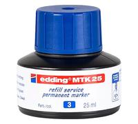 edding MTK 25 Encre de recharge- avec système capillaire, idéale pour une recharge propre et simple de presque tous les marqueurs permanents edding - - 25 ml, Bleu