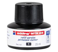 Edding Recharge d'encre MTK 25 pour marqueurs permanents 25 ml - Noir