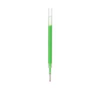 Recharge pour stylo à bille à encre gel, pointe fine de 0,5 mm, style MUJI compatible avec le type Knock et le corps du stylo à capuchon (vert citron)