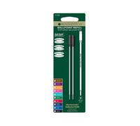 Monteverde Recharges pour stylo à bille Cross C132BK Soft Roll – Pointe moyenne – Noir – Lot de 2