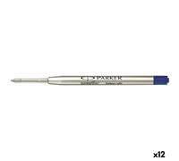 Recharge pour stylo à bille Parker Quink Flow Bleu (12 pièces)