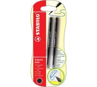 Recharge pour stylo à bille - STABILO Ballpoint Refill - p.ex. pour STABILO pointball et SMARTbal - pack de 2 - noir
