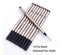 Recharge Pour Stylo Bille À Roulettes, 0.7mm, 10 Pièces/Lot, Noir/Bleu, Haute Qualité, Accessoires De Papeterie Scolaire, Pour Écriture Lisse