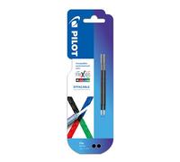Pilot Recharge pour stylo 4 couleurs roller encre gel effaçable FriXion Ball - Pointe fine - Noir - Pochette de 2