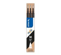 Pilot Recharge pour stylo roller encre gel effaçable FriXion Ball et FriXion Clicker pointe moyenne 0,7 mm noir - Pochette de 3